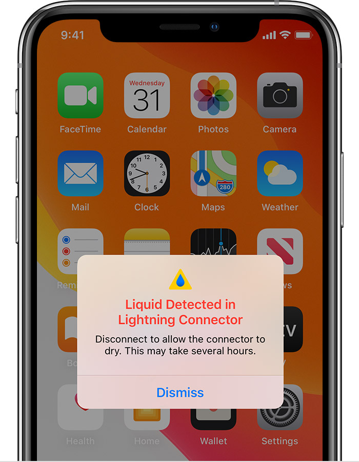 青山苹果手机维修分享iPhone 12 在充电时出现 “闪电接口检测到液体”的提示怎么办 
